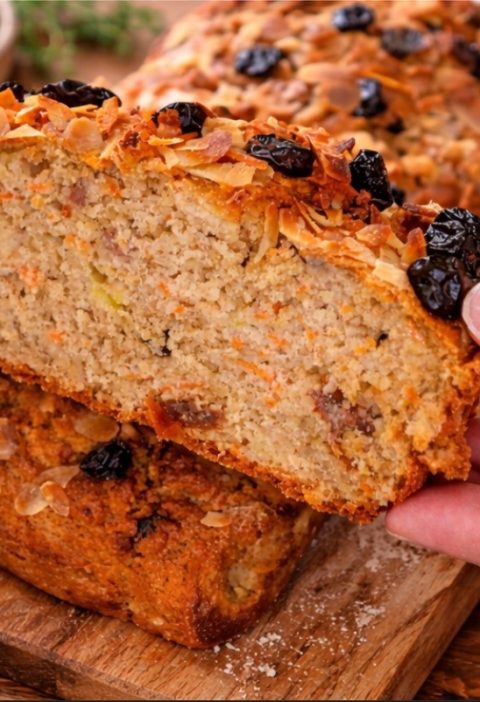 Gesunder Apfel-Karotten-Kuchen ohne Zucker und ohne Mehl