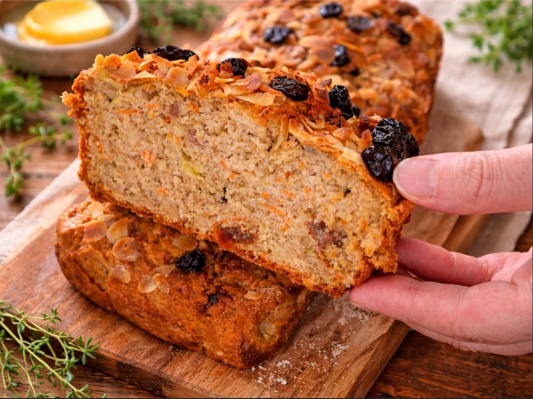 Gesunder Apfel-Karotten-Kuchen ohne Zucker und ohne Mehl