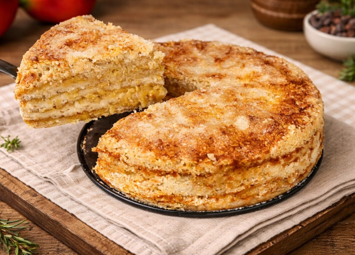 Gesunder Apfelkuchen mit Haferflocken