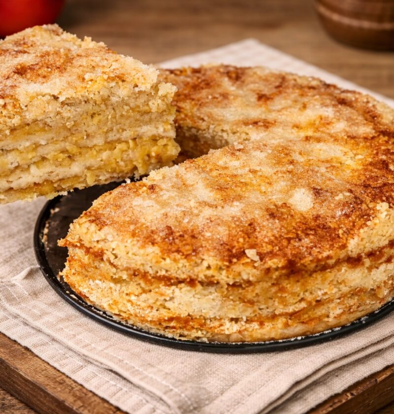 Gesunder Apfelkuchen mit Haferflocken