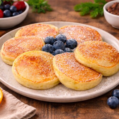 High-Protein Hüttenkäse-Pfannkuchen