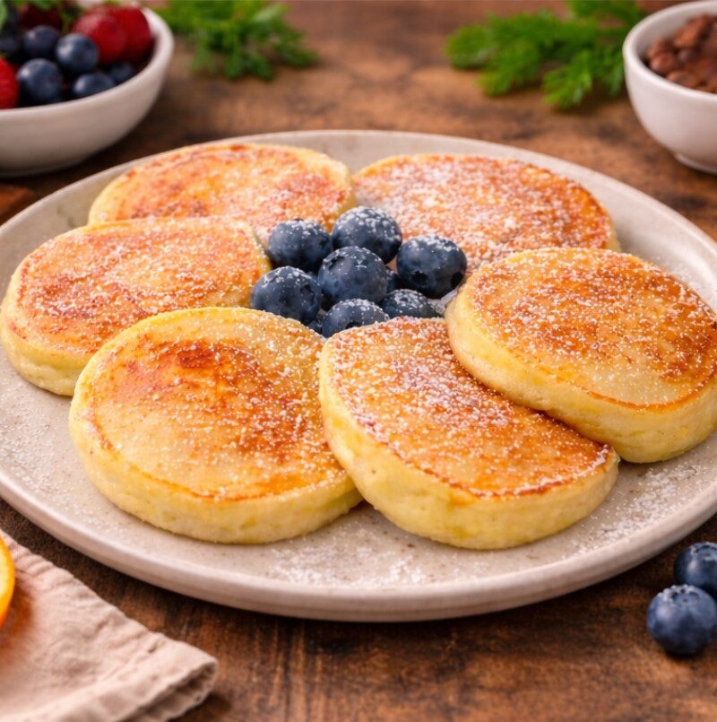 High-Protein Hüttenkäse-Pfannkuchen