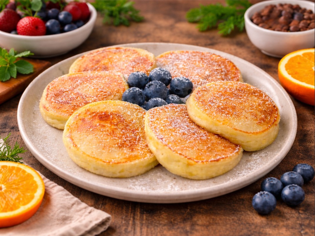 High-Protein Hüttenkäse-Pfannkuchen