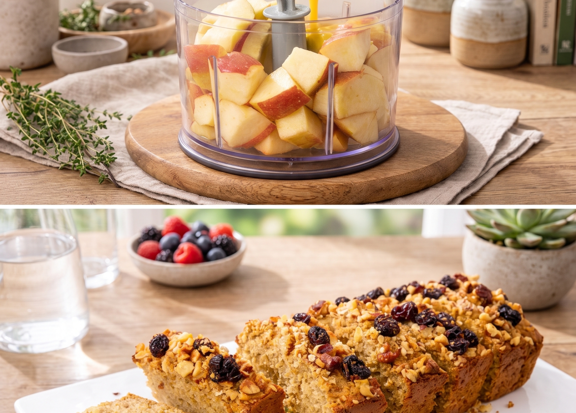 Hafer-Apfel-Kuchen mit Erdnussbutter