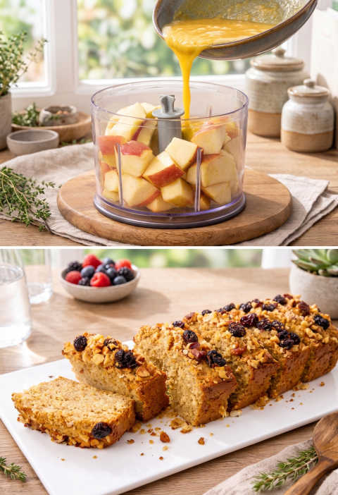 Hafer-Apfel-Kuchen mit Erdnussbutter
