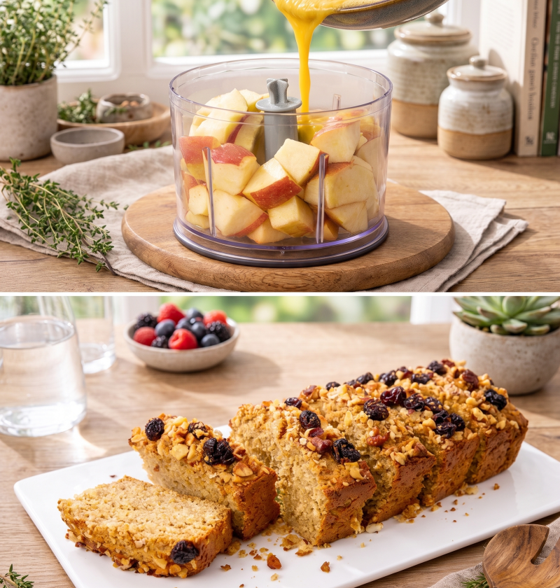 Hafer-Apfel-Kuchen mit Erdnussbutter