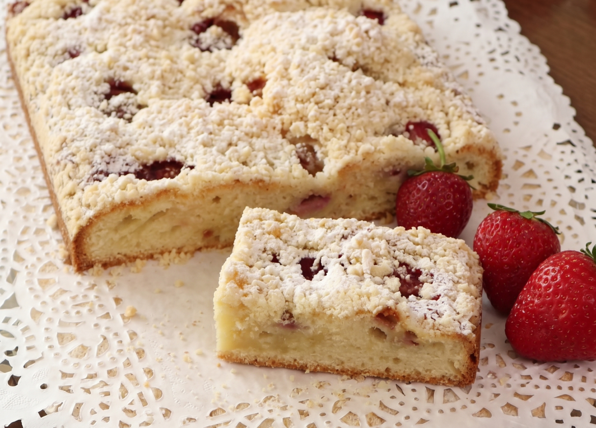 Italienischer Erdbeerkuchen