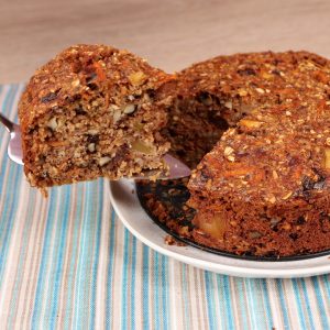 Gesunder Haferflocken-Karotten-Apfel-Kuchen