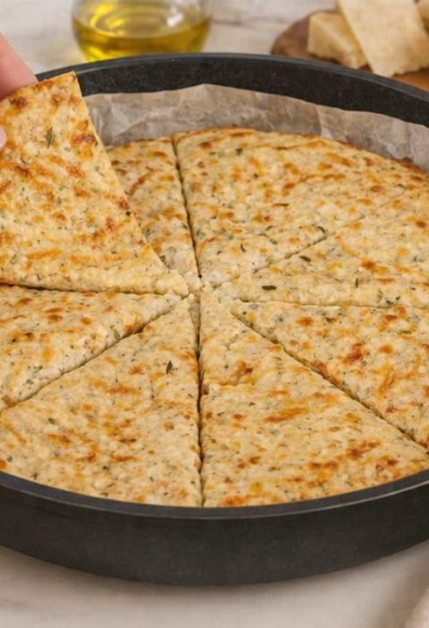 Herzhafter Haferflocken-Mozzarella-Auflauf mit Zwiebeln