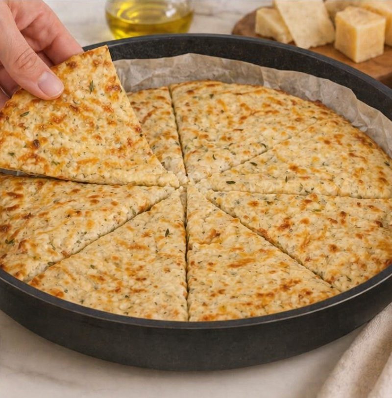 Herzhafter Haferflocken-Mozzarella-Auflauf mit Zwiebeln