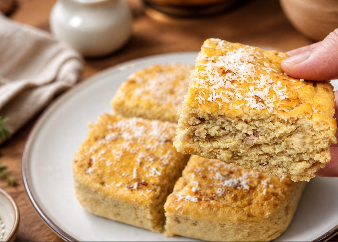 3-Zutaten Apfel-Joghurt-Kuchen ohne Mehl und Zucker
