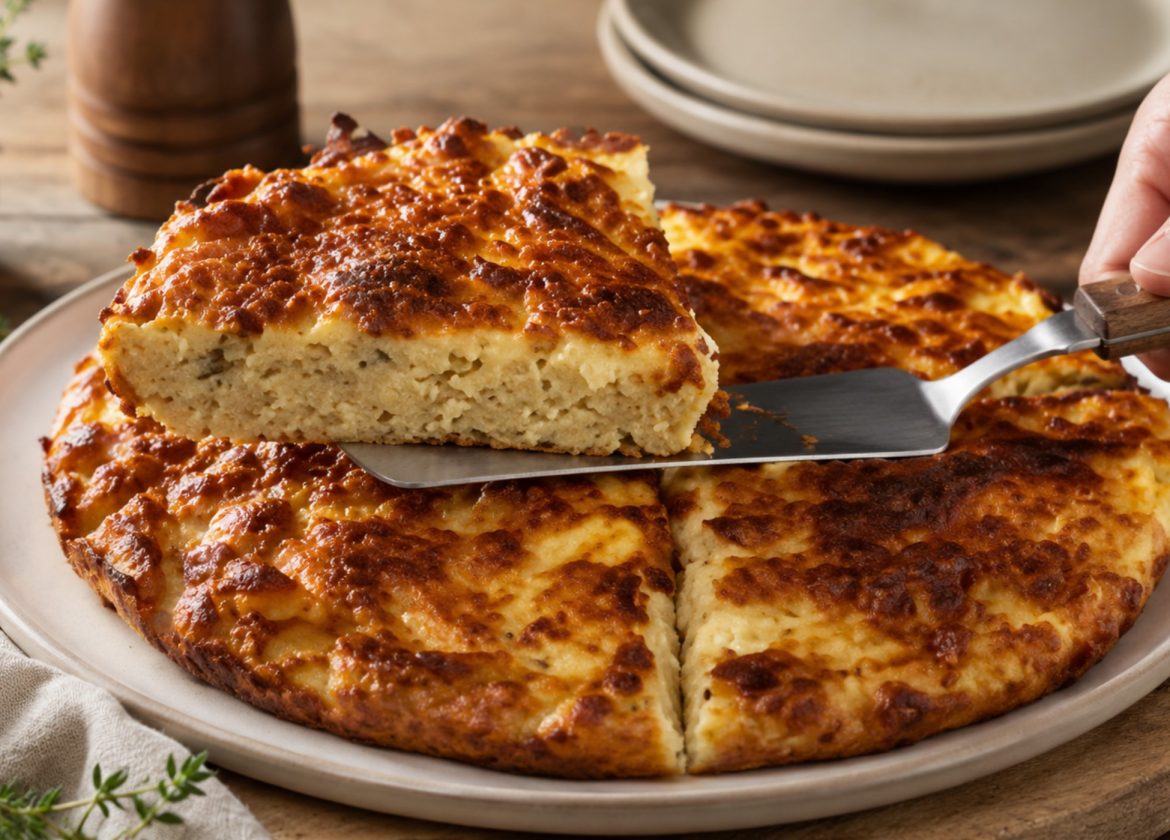 Haferflocken-Ei-Mozzarella-Auflauf