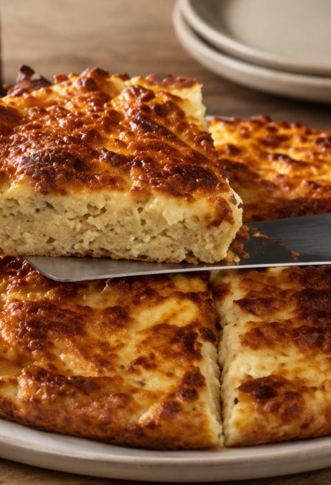 Haferflocken-Ei-Mozzarella-Auflauf