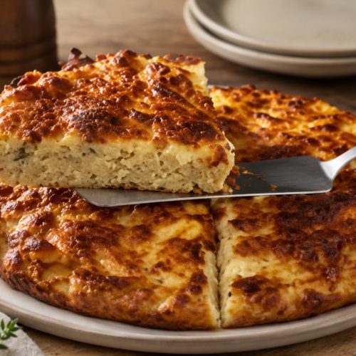 Haferflocken-Ei-Mozzarella-Auflauf