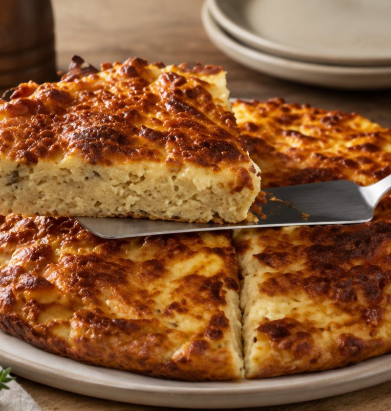 Haferflocken-Ei-Mozzarella-Auflauf