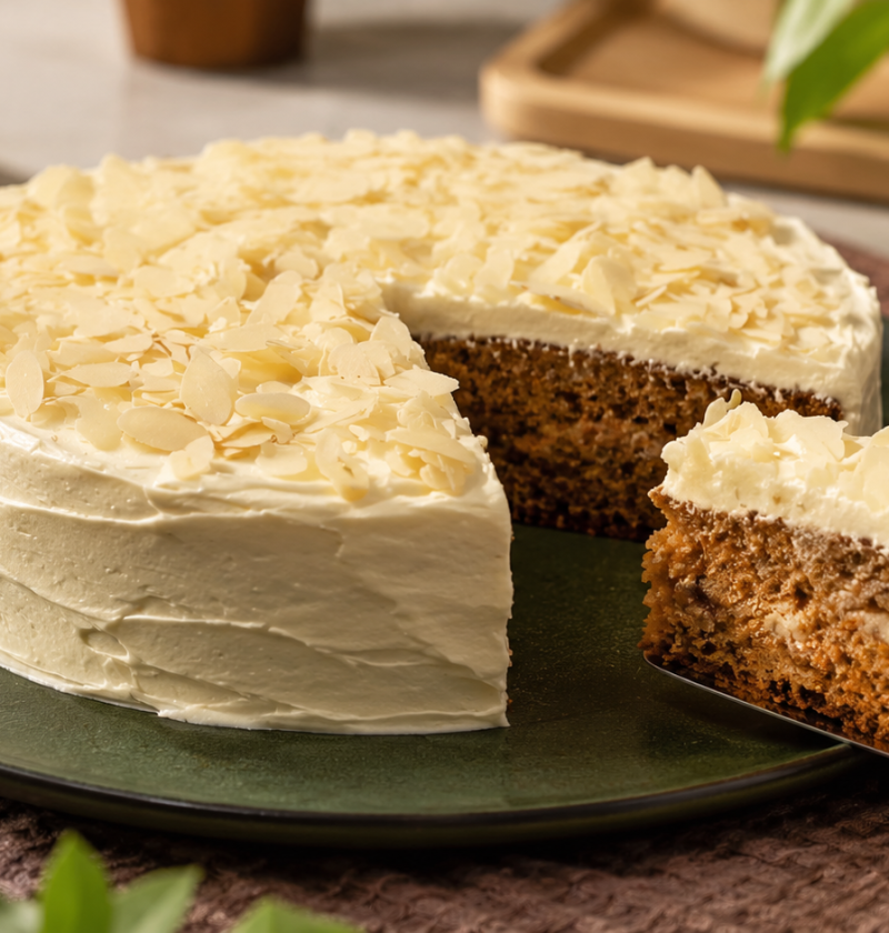 Karotten-Apfel-Haferkuchen mit Frischkäse-Frosting
