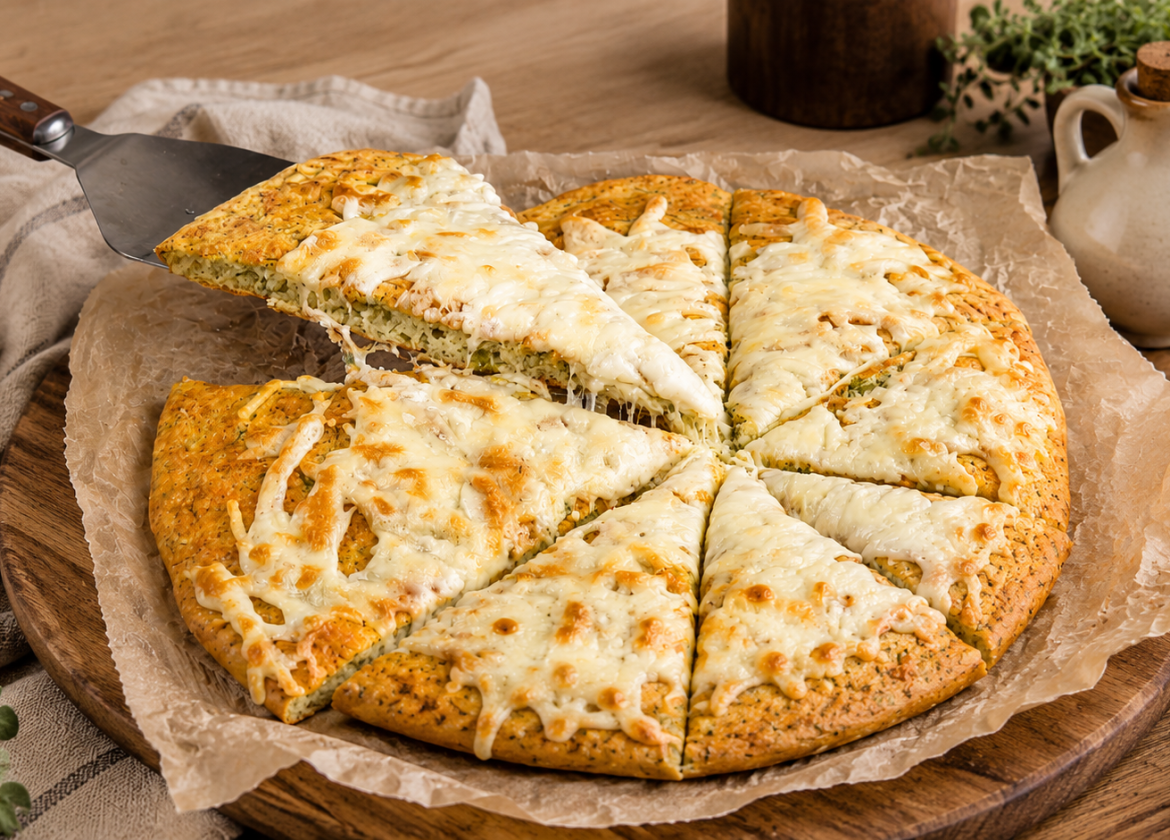 Hüttenkäse-Mandel-Fladenbrot mit Mozzarella