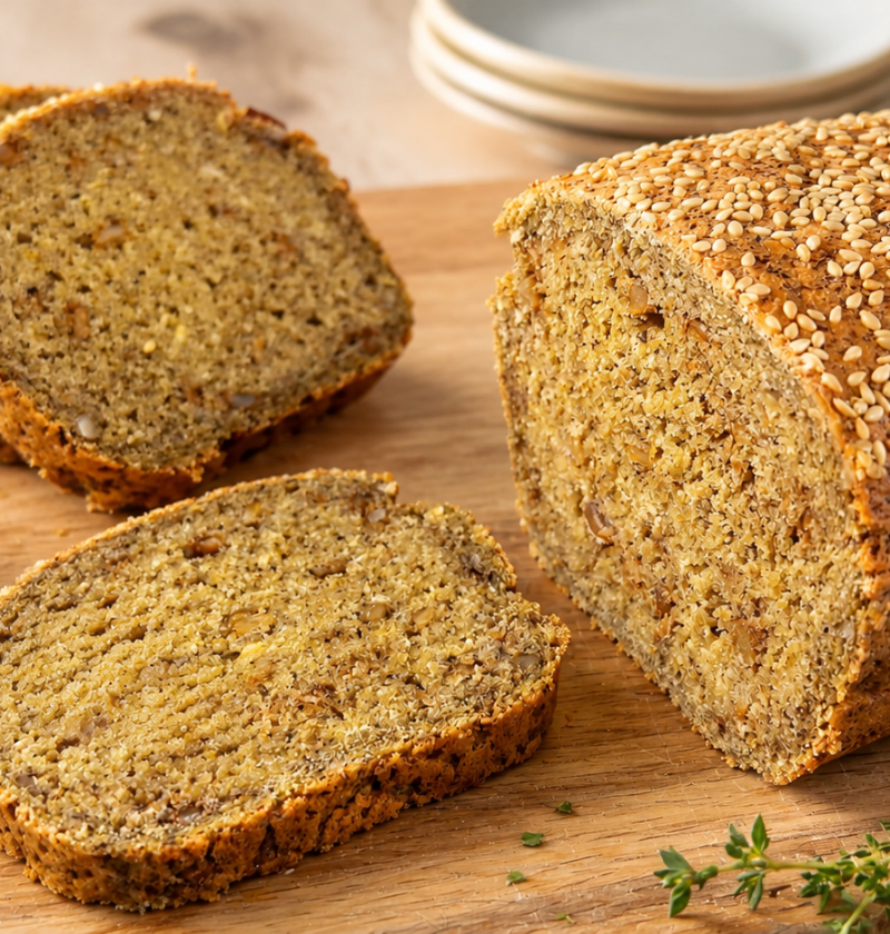 Rotes-Linsen-Brot ohne Mehl
