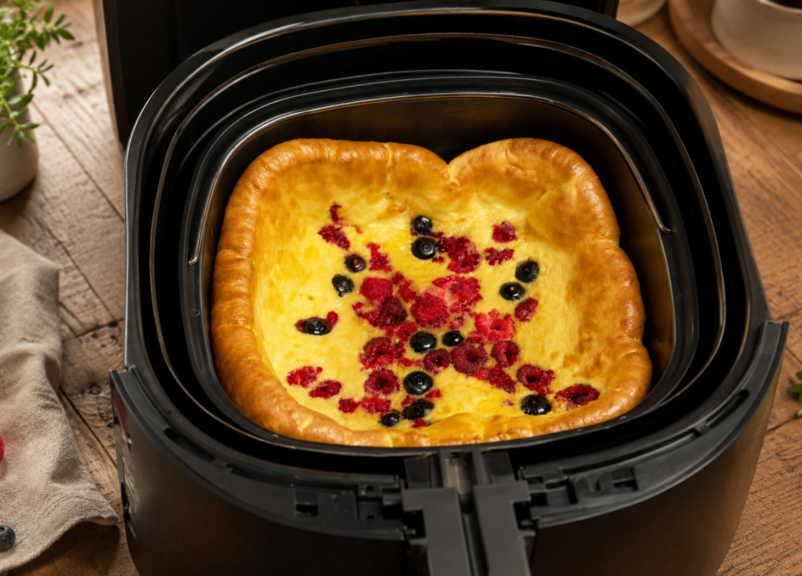 Air Fryer Beeren-Pfannkuchen aus Hafermehl