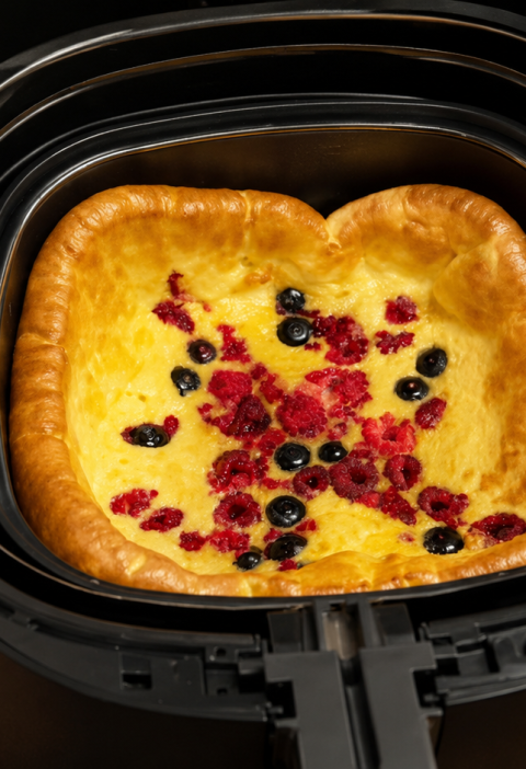 Air Fryer Beeren-Pfannkuchen aus Hafermehl
