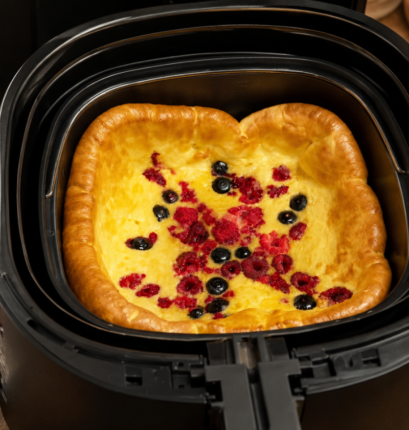 Air Fryer Beeren-Pfannkuchen aus Hafermehl