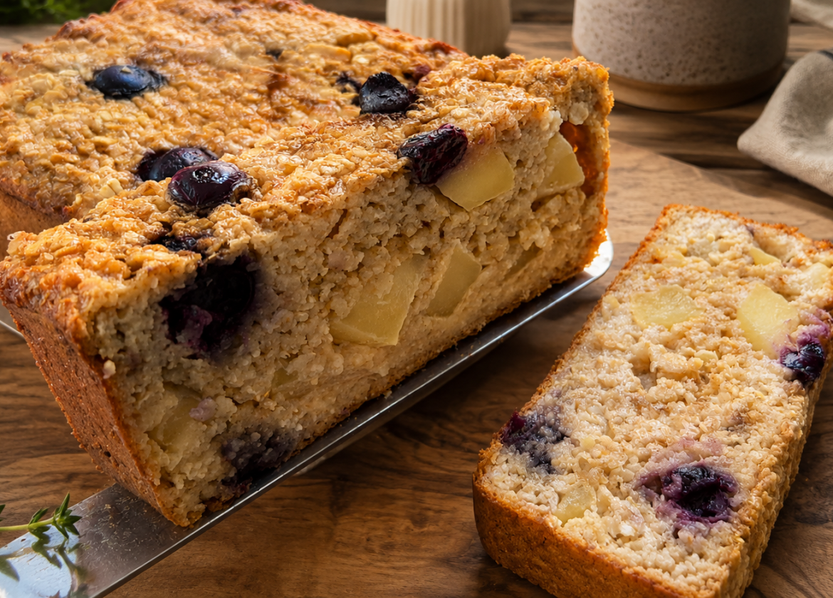 Mehlfreier Haferflocken-Apfel-Bananen-Kuchen