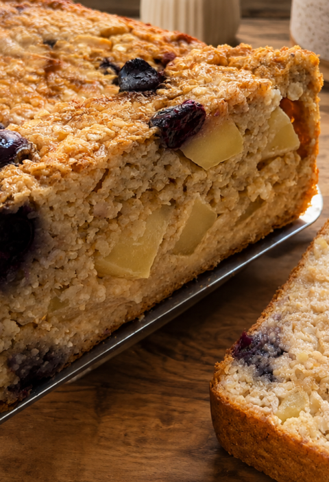 Mehlfreier Haferflocken-Apfel-Bananen-Kuchen