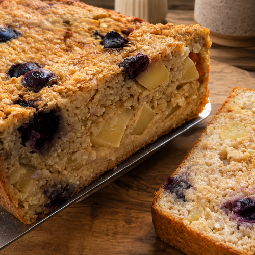 Mehlfreier Haferflocken-Apfel-Bananen-Kuchen