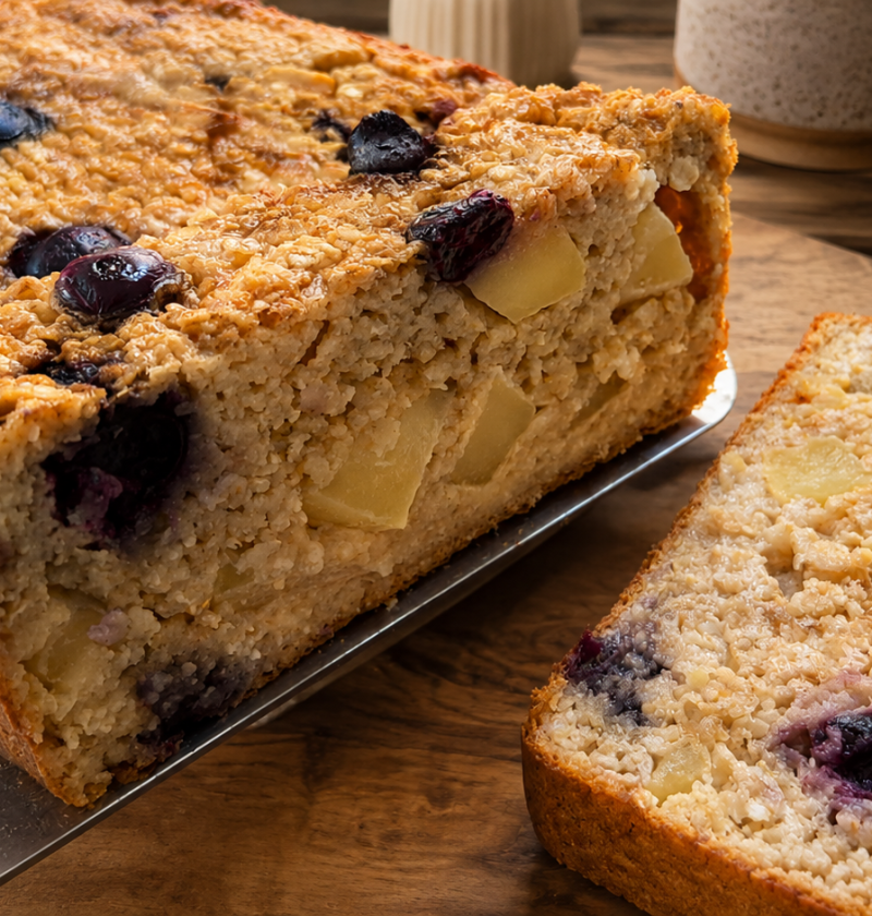 Mehlfreier Haferflocken-Apfel-Bananen-Kuchen
