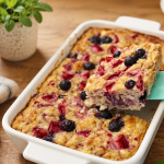 Gesunder Blaubeer-Kichererbsen-Auflauf