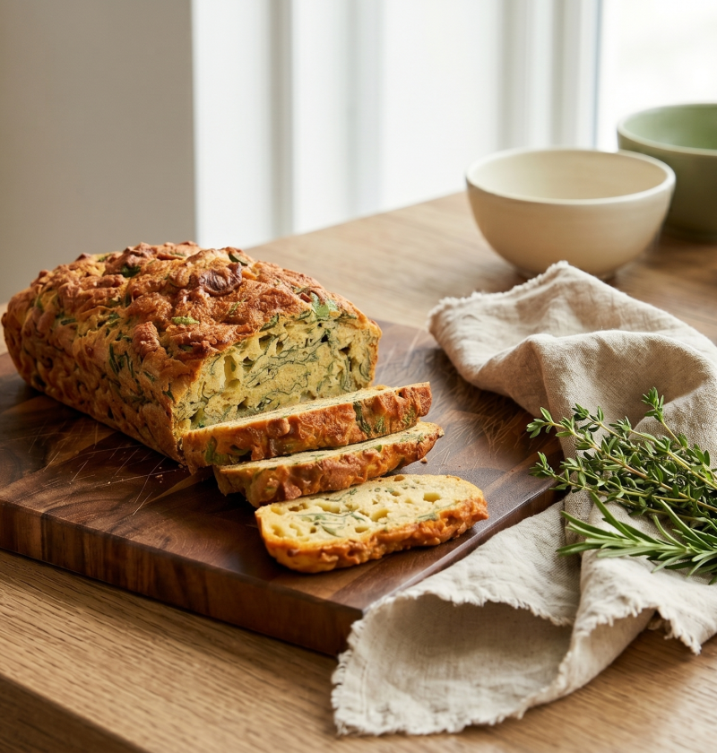 Rotes-Linsen-Brot mit Mozzarella und Spinat