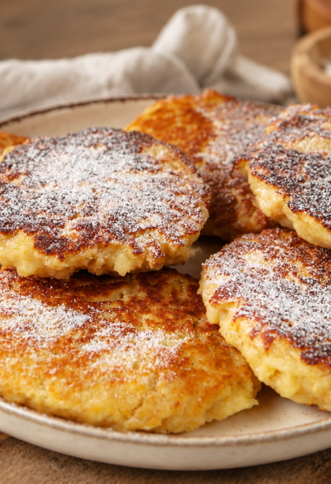 Saftige Apfelpfannkuchen aus Haferflocken und Joghurt