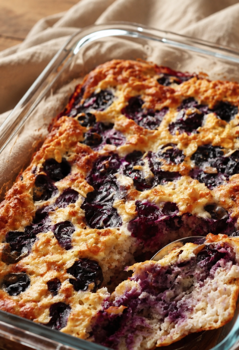 Blaubeer-Vanille-Baked Oats