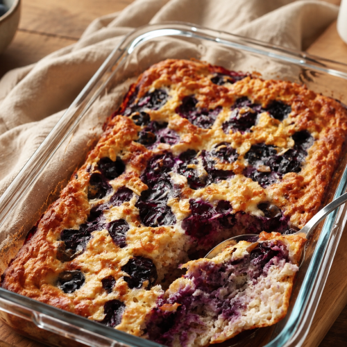 Blaubeer-Vanille-Baked Oats