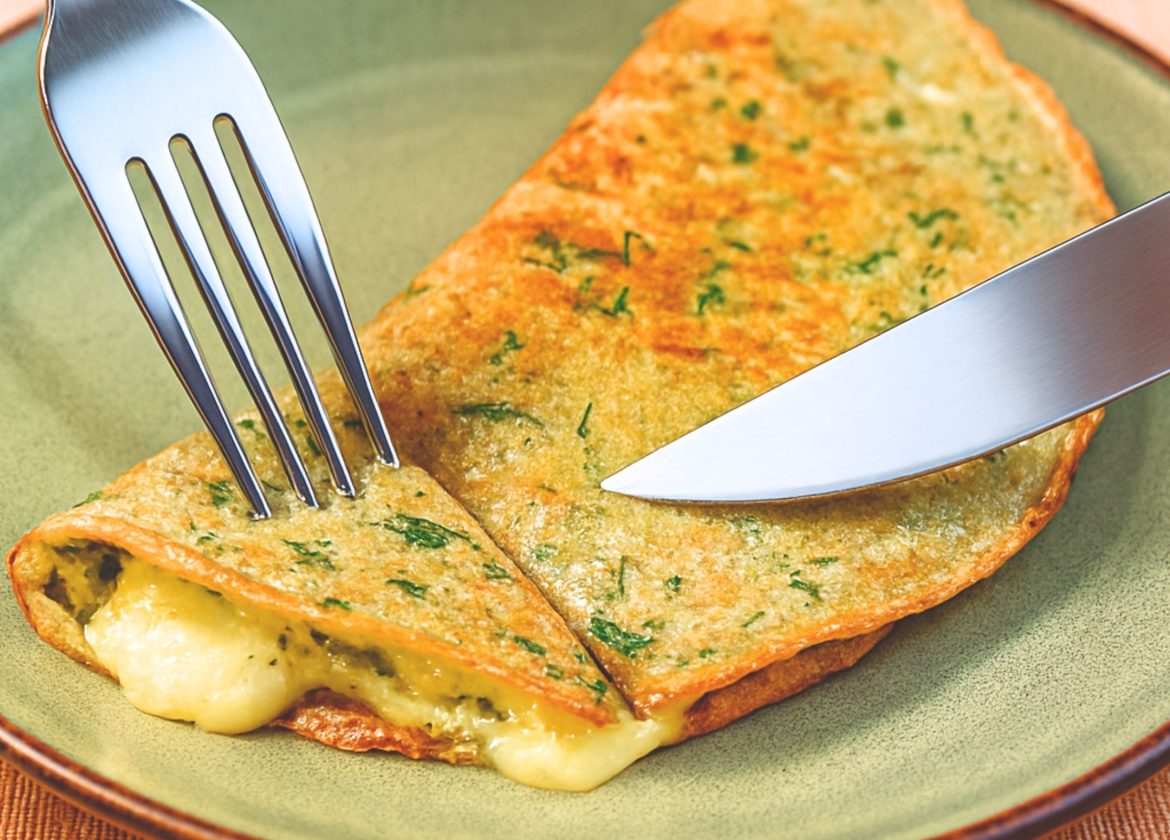 Schnelles Hafer-Omelett mit Käse