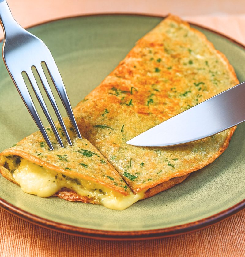 Schnelles Hafer-Omelett mit Käse