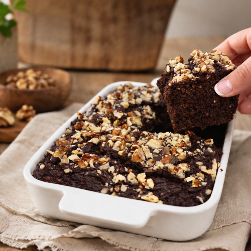 Schokoladige Linsen-Brownies mit Banane