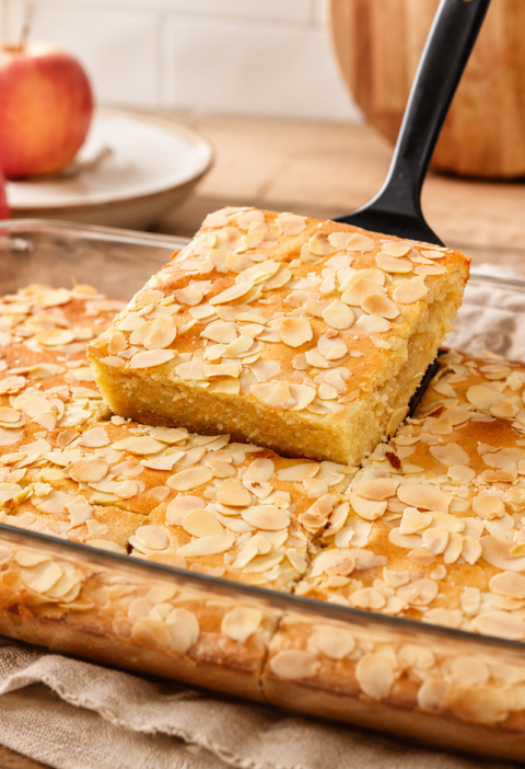 Einfacher Apfelkuchen mit Rührteig