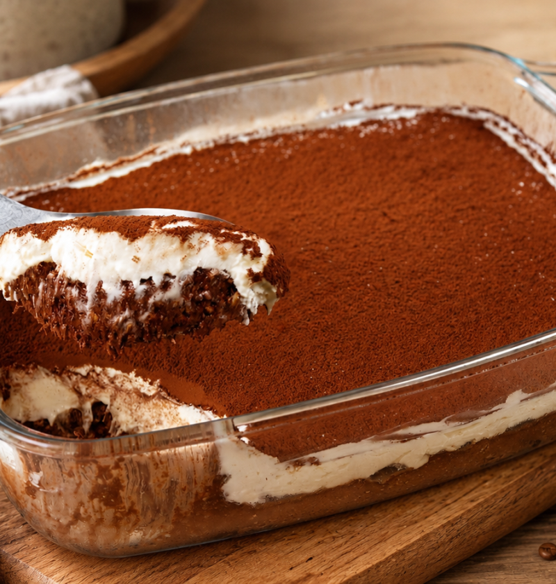 Tiramisu-Hafer-Dessert mit Banane