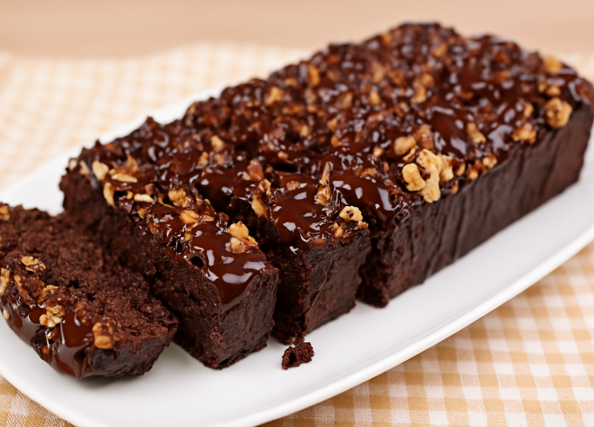 Saftiger Haferflocken-Schoko-Kuchen mit Banane