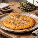 Überbackene Auberginen mit Tomaten, Zwiebeln und Käse