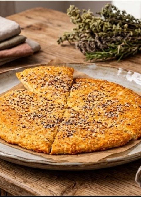 Herzhaftes Hafer-Joghurt-Fladenbrot mit Mozzarella