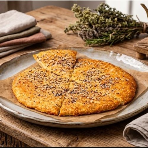 Herzhaftes Hafer-Joghurt-Fladenbrot mit Mozzarella