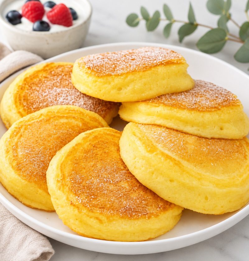 Fluffige Zitronen-Pancakes mit Skyr