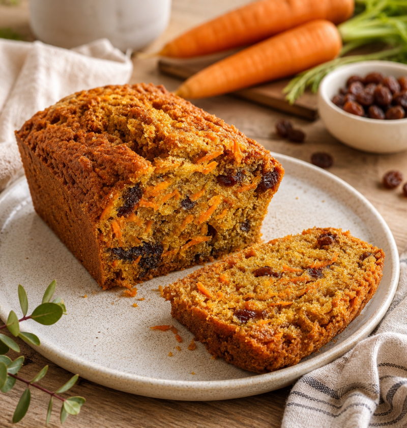 Saftiger Karotten-Dattel-Kuchen aus der Kastenform