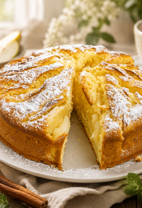Fluffy Apple Cottage Cheese Cake
