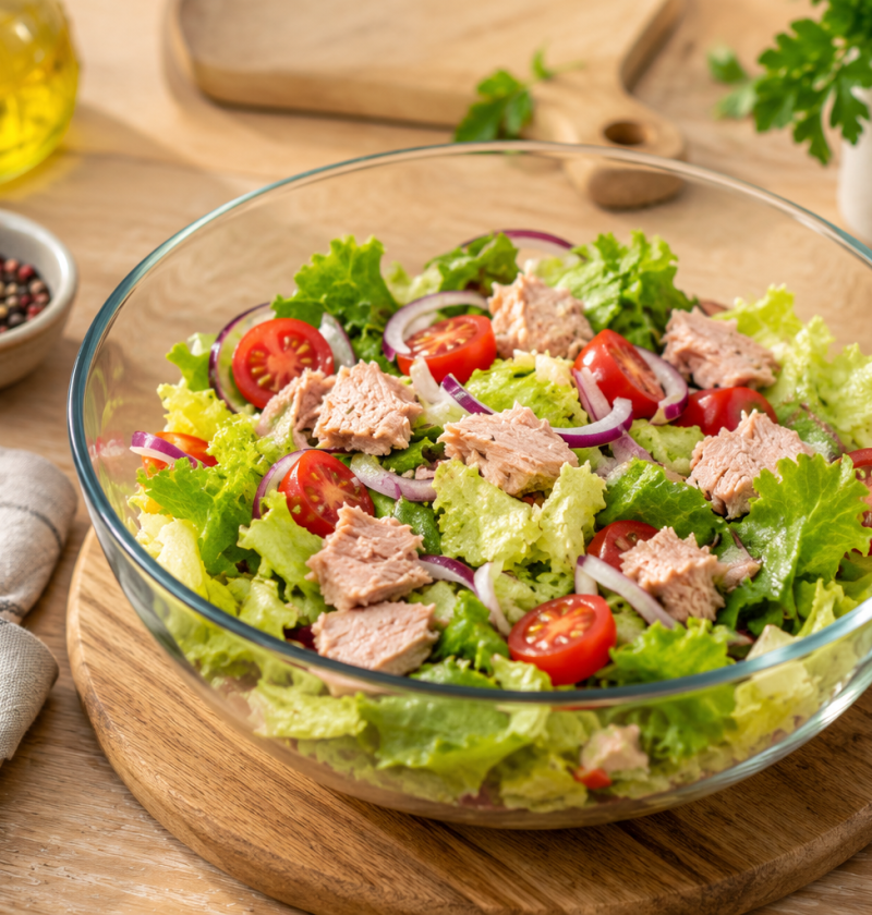 Frischer Thunfischsalat mit Cherrytomaten