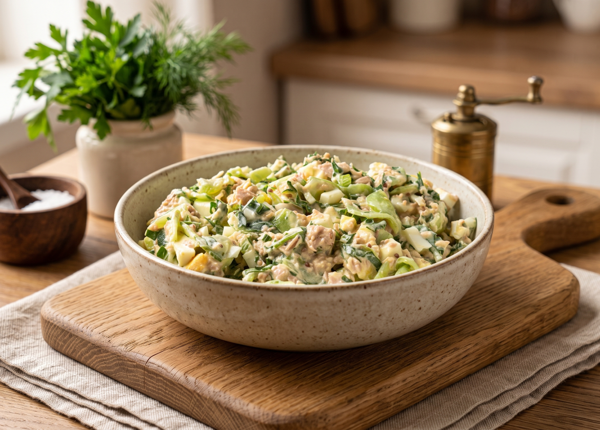 Cremiger Gurken-Thunfisch-Eiersalat