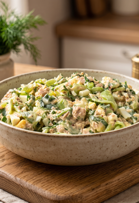 Cremiger Gurken-Thunfisch-Eiersalat