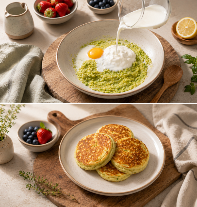 Saftige Avocado-Bananen-Pancakes